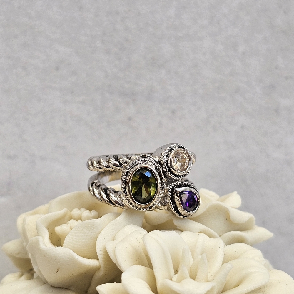 SET! Coldwater Creek Necklace and 925 Rope Ring with 925 Kachina Earrings SET! - Picture 6 of 16